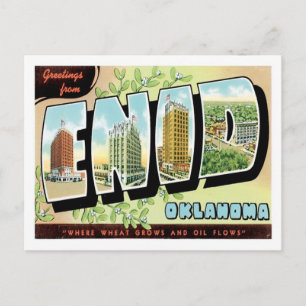 Hälsning från Enid Oklahoma US City Vykort