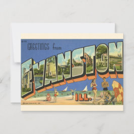 Hälsning från Evanston ILL. Vykort