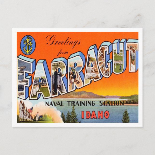 Hälsning från Farragut, Naval Training Station Vykort (Framsida)