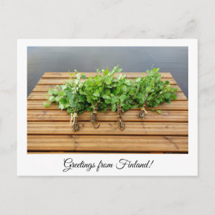 Hälsning från Finlands sauna-vykort Vykort