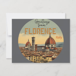 Hälsning från Florence Italien Vykort