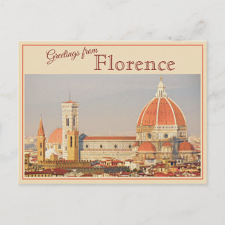Hälsning från Florens, vykort för Italien Vintage
