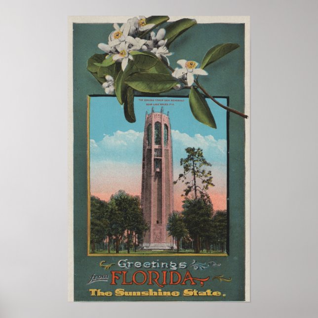 Hälsning från Florida & Bild från Singing Poster (Framsidan)