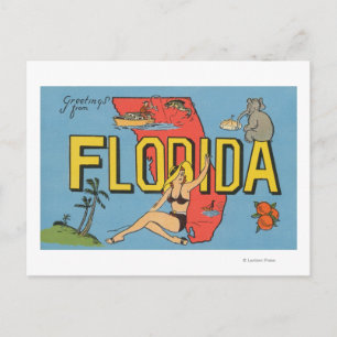 Hälsning från Florida (Blue)Florida Vykort