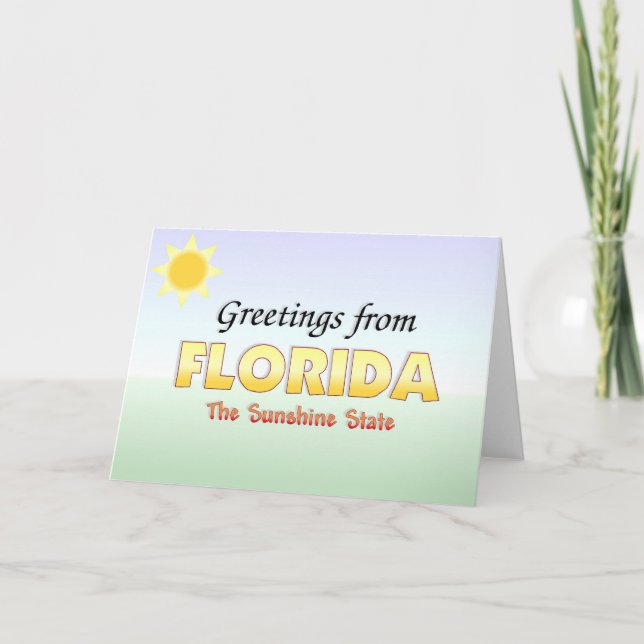 Hälsning från Florida Kort (Framsida)