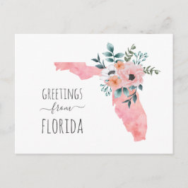 Hälsning från Florida. Resor för blommigt med vatt Vykort