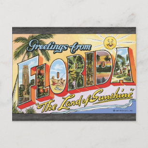 Hälsning från Florida ’The Land Sunshine’, Vin Vykort