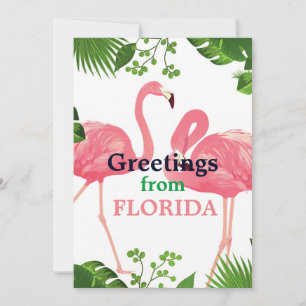 Hälsning från Florida, tropisk design Julkort