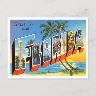 Hälsning från Florida Vintage resor Vykort