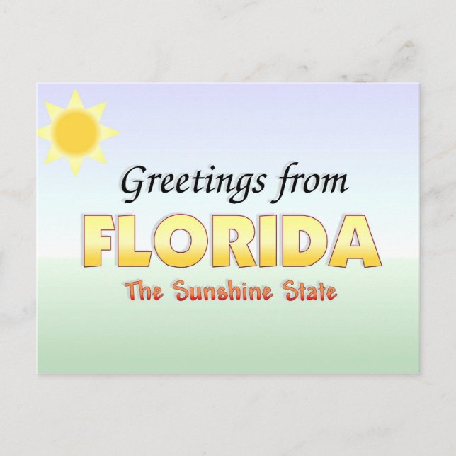 Hälsning från Florida Vykort (Framsida)