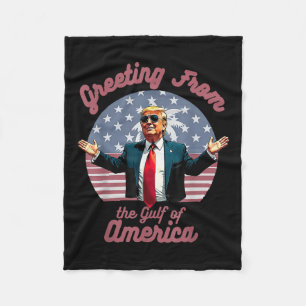 Hälsning från Förenta staternas Bukt Trump Patrio Fleecefilt