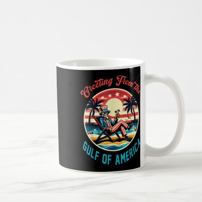 Hälsning från Förenta staternas Bukt Trump Patrio Kaffemugg (Höger)