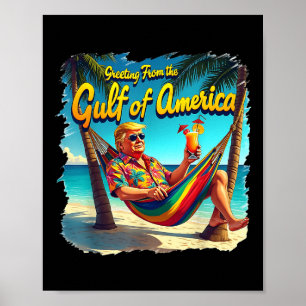 Hälsning från Förenta staternas Bukt Trump Patrio Poster