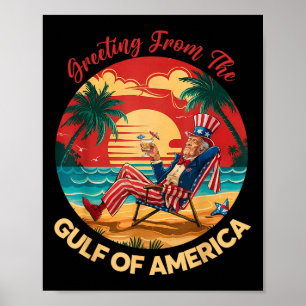 Hälsning från Förenta staternas Bukt Trump Patrio Poster