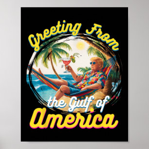 Hälsning från Förenta staternas Bukt Trump Patrio Poster