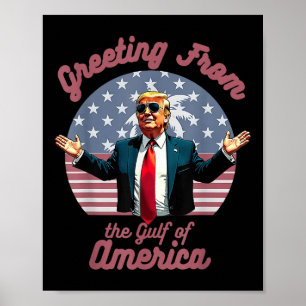 Hälsning från Förenta staternas Bukt Trump Patrio Poster