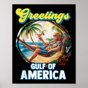 Hälsning från Förenta staternas Bukt Trump Poster