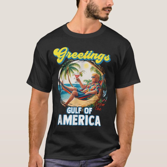 Hälsning från Förenta staternas Bukt Trump T Shirt (Framsida)