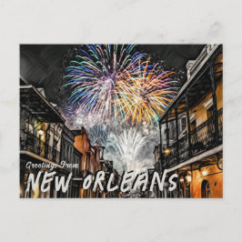 Hälsning från Fransken New Orleans Quarter Vykort