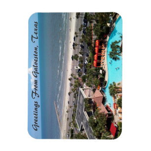 Hälsning från Galveston, Texas vykort Magnet