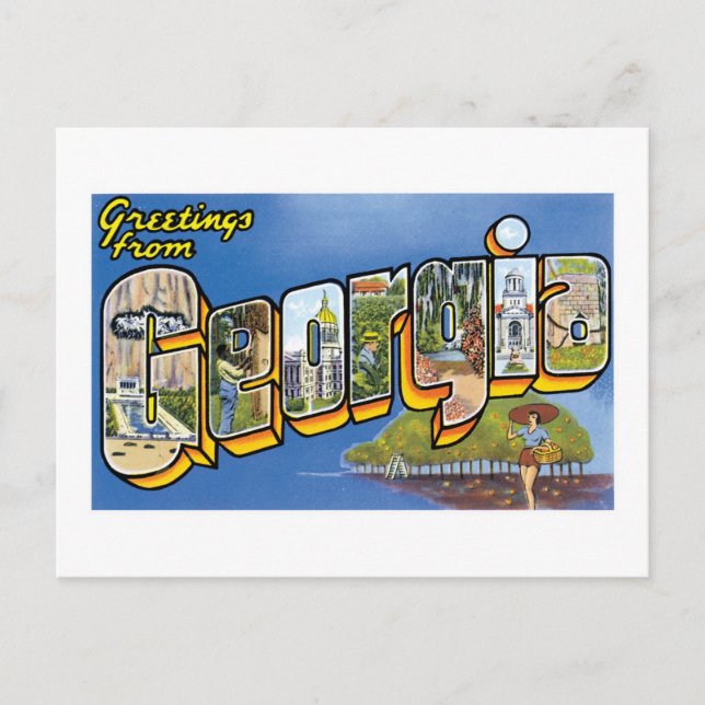 Hälsning från Georgien! Vykort (Framsida)