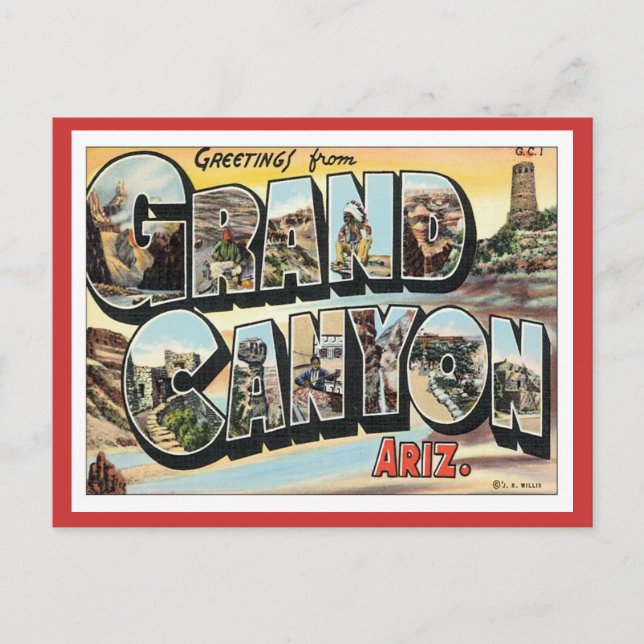 Hälsning från Grand Canyon Arizona Vykort (Framsida)