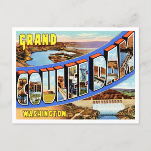 Hälsning från Grand Coulee Dam, Washington Travel Vykort