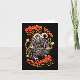 Hälsning från Gruss Vom Krampus Julfester Kort