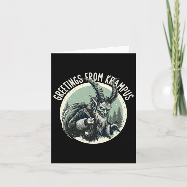 Hälsning från Gruss Vom Krampus Julfester Kort (Framsida)