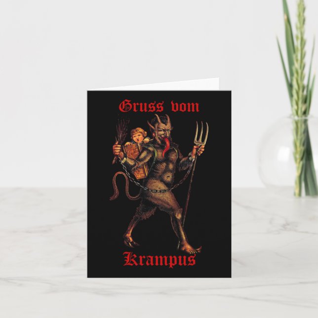 Hälsning från Gruss Vom Krampus Julfester Kort (Framsida)
