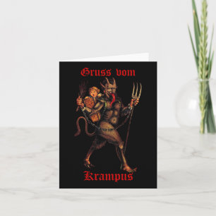 Hälsning från Gruss Vom Krampus Julfester Kort