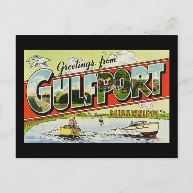 Hälsning från Gulfport Mississippi Vykort (Framsida)