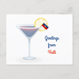 Hälsning från Haitis Cocktail Helgdag Card Helg Vykort