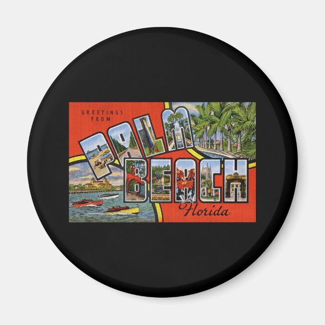 Hälsning från Handflatan Beach Florida Magnet (Framsidan)