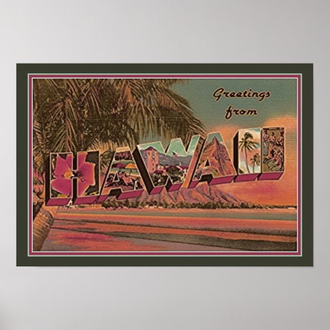 Hälsning från Hawaii Poster (Framsidan)
