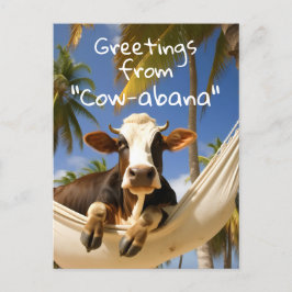 Hälsning från Helgdag Cow-abana Vykort