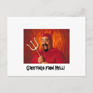 Hälsning från helvetet! vykort