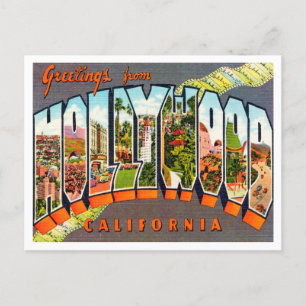Hälsning från Hollywood, California Travel Vykort