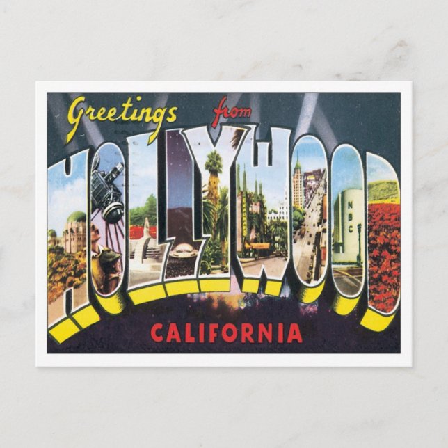 Hälsning från Hollywood California Vykort (Framsida)