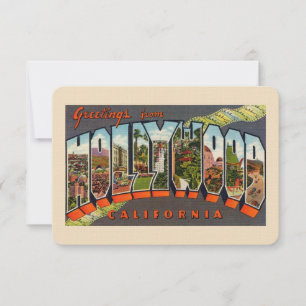 Hälsning från Hollywood vykort, Linen vykort