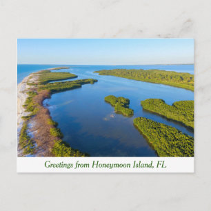 Hälsning från Honeymånön, Florida-vykort Vykort