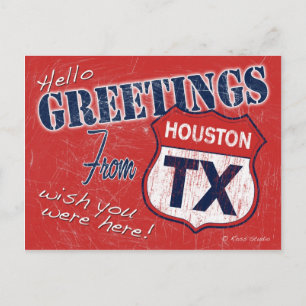 Hälsning från Houston Texas vykort