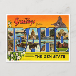 Hälsning från Idaho, delstaten Gem Vykort