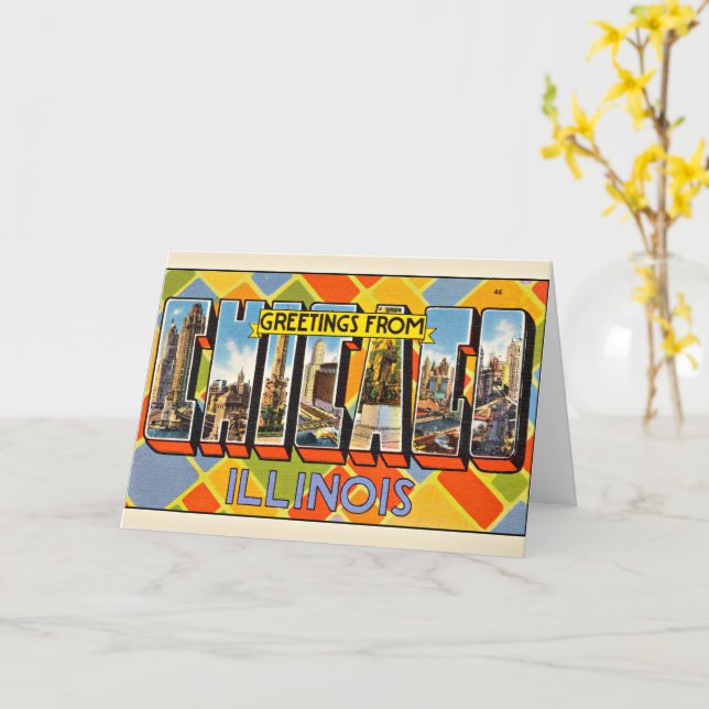 Hälsning från Illinois Kort (Gul blomma)