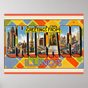 Hälsning från Illinois Poster