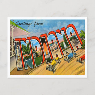 Hälsning från Indiana Vintage resor Vykort
