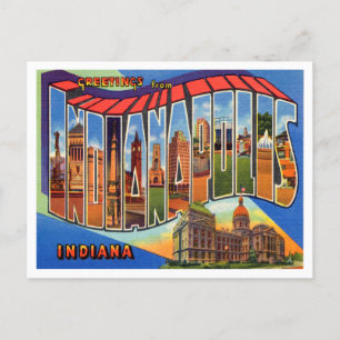 Hälsning från Indianapolis, Indiana Travel Vykort