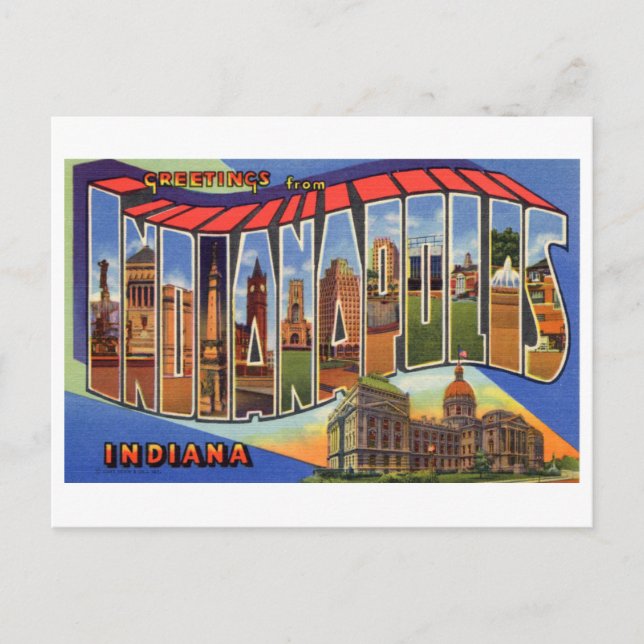 Hälsning från Indianapolis Vykort (Framsida)