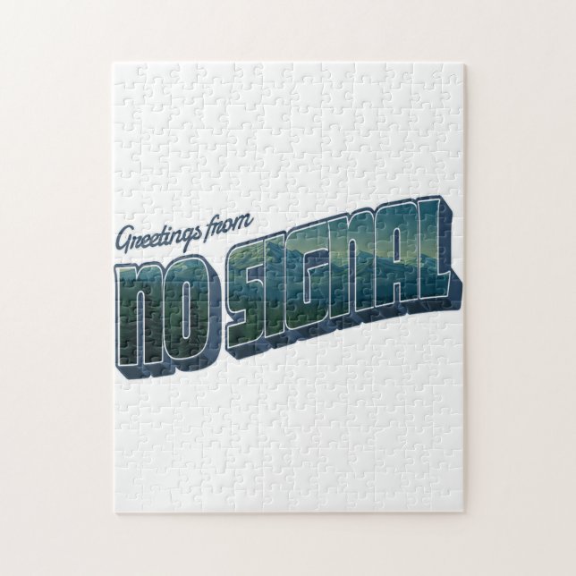 Hälsning från ingen signal pussel (Vertikal)