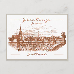 Hälsning från Inverness, Scotland Travel Postcard Vykort